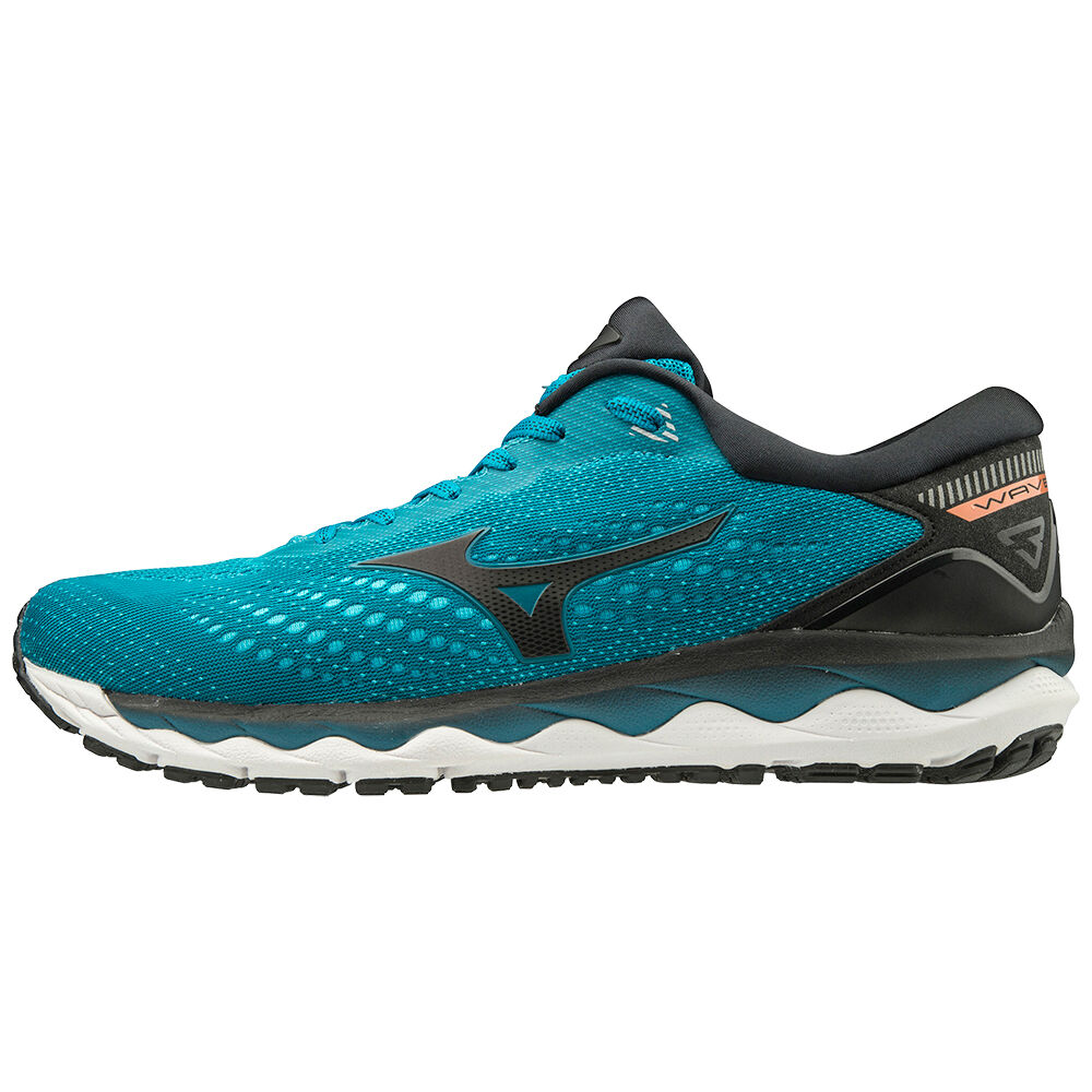 Tenis Para Correr Mizuno WAVE SKY 3 Para Hombre Azules/Negros 6324897-QL